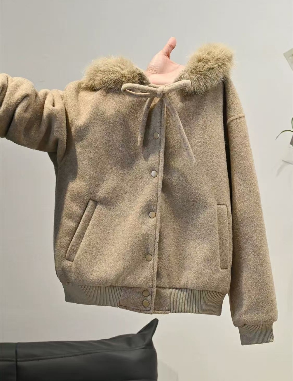 Bow long jacket clip cotton baseball uniforms for women