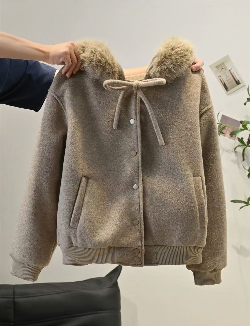 Bow long jacket clip cotton baseball uniforms for women