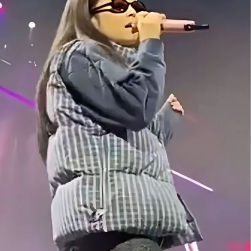 Thick plaid waistcoat winter blue tops for women