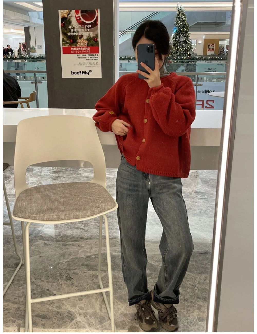 Lazy knitted tops yellow cardigan for women