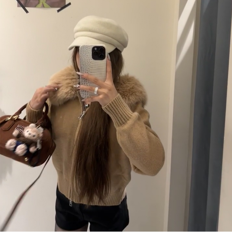 Korean style autumn and winter sweater hooded tops