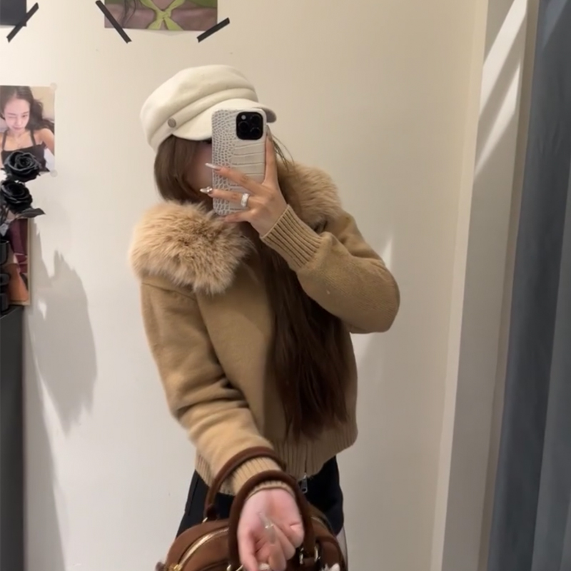 Korean style autumn and winter sweater hooded tops