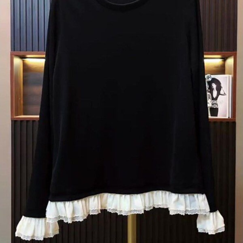 Show young France style temperament pullover cozy tops