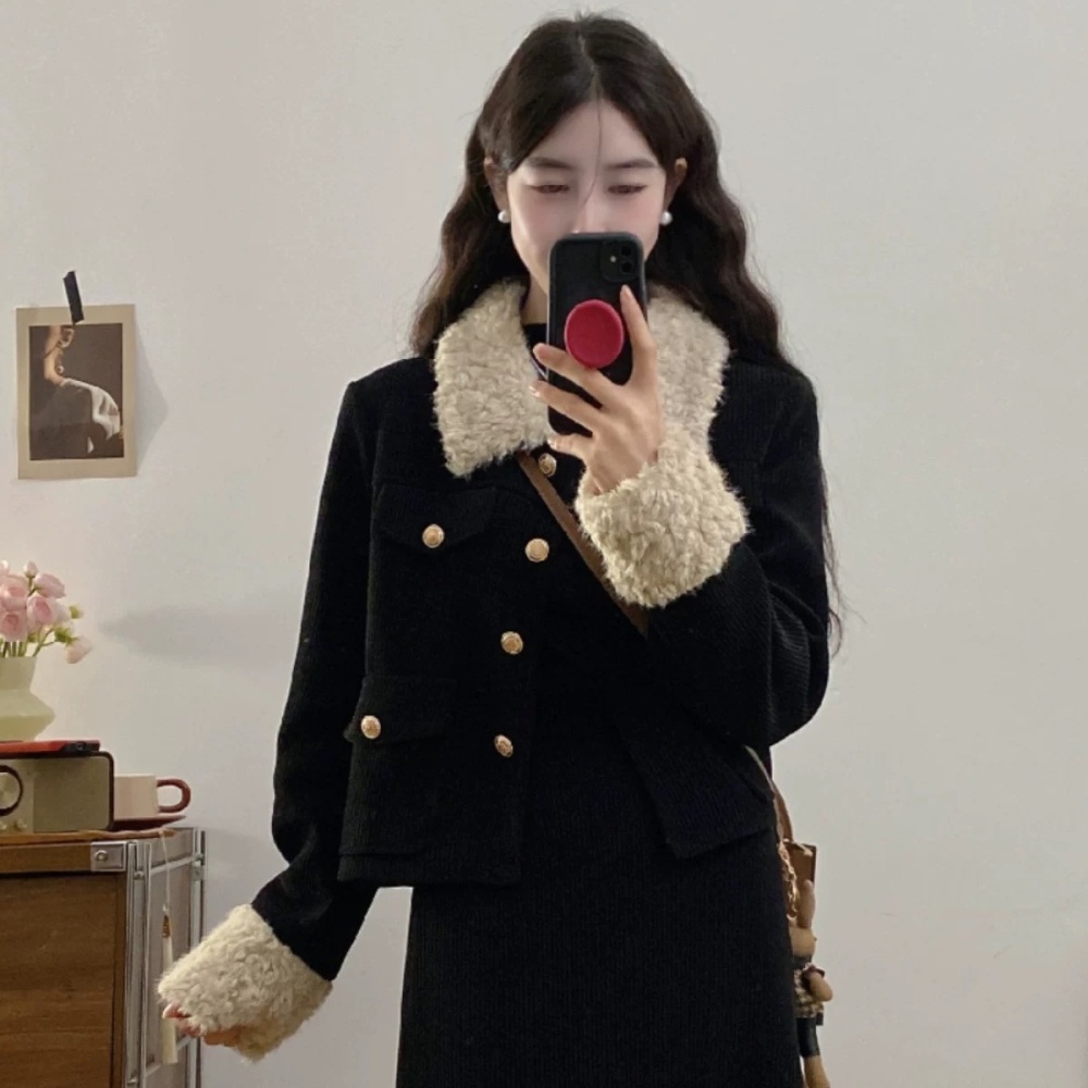 Hepburn style jacket chanelstyle skirt a set