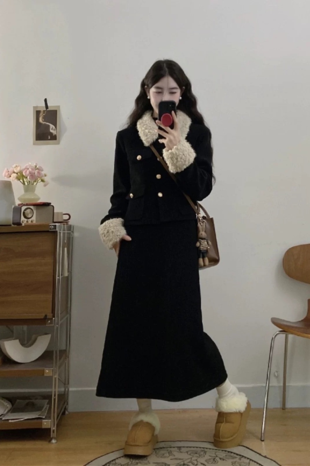 Hepburn style jacket chanelstyle skirt a set
