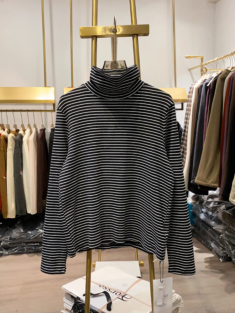 High collar tops thermal bottoming shirt for women