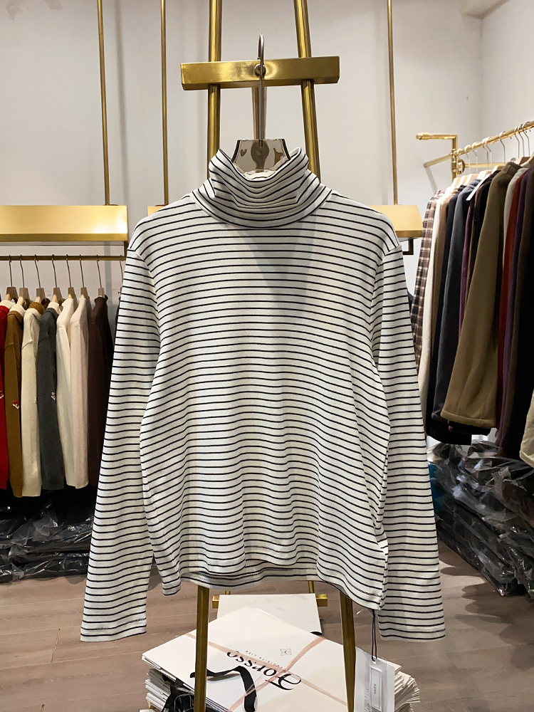 High collar tops thermal bottoming shirt for women