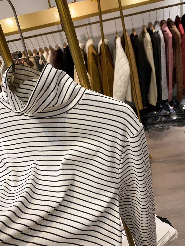 High collar tops thermal bottoming shirt for women