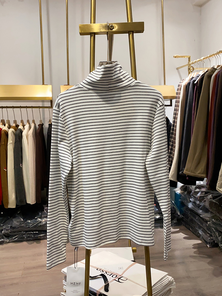 High collar tops thermal bottoming shirt for women