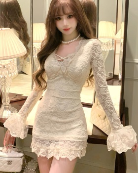 Slim sexy temperament tight lace dress for women