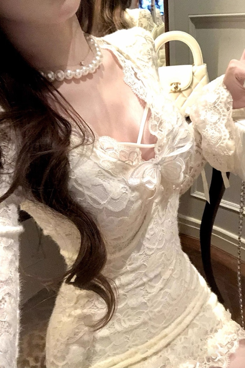 Slim sexy temperament tight lace dress for women