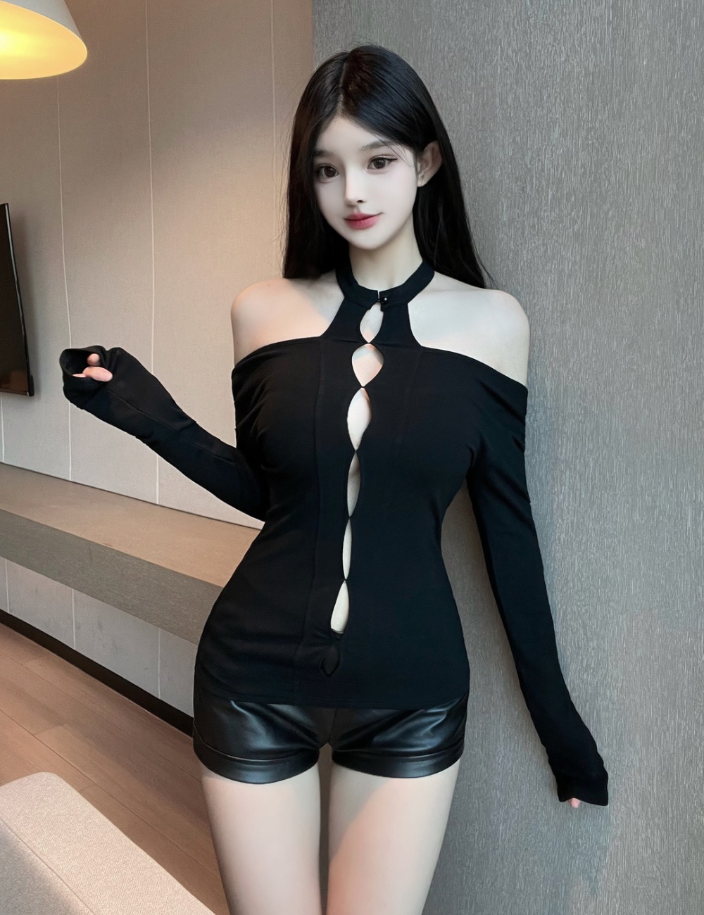 Spicegirl T-shirt sueding bottoming shirt for women