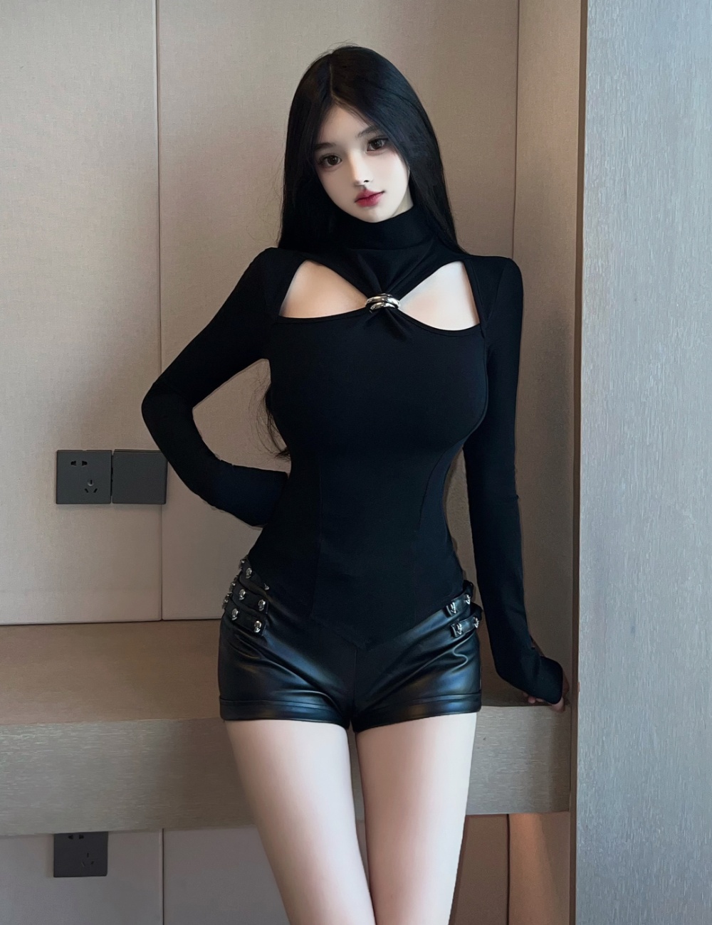 Spicegirl T-shirt pinched waist bottoming shirt for women