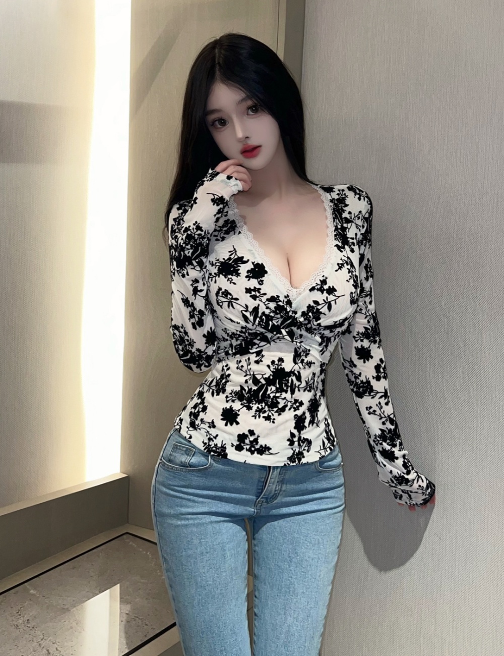 Sexy slim T-shirt enticement tight tops for women