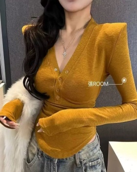 Enticement bottoming shirt slim T-shirt for women