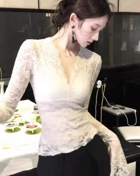 Lace bottoming hollow spring sexy enticement special tops