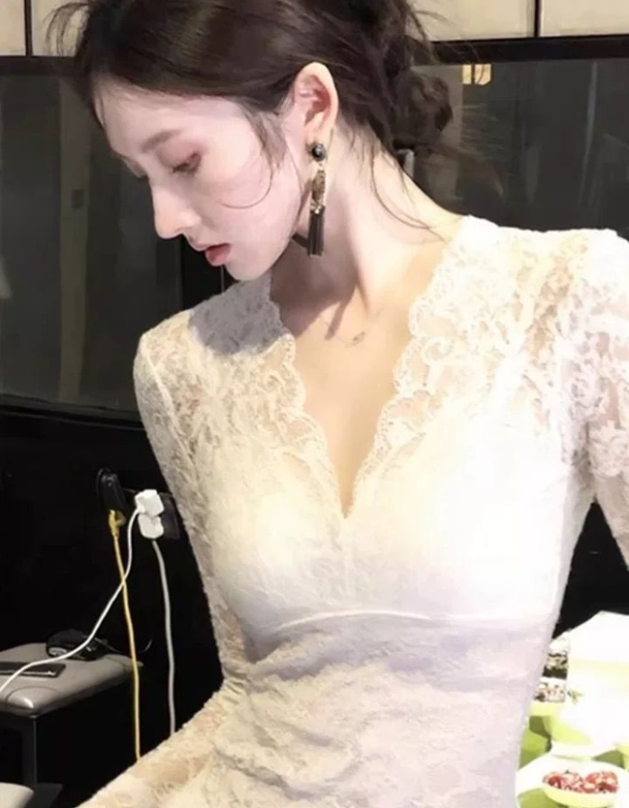 Lace bottoming hollow spring sexy enticement special tops