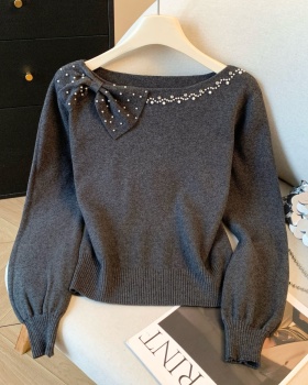 Pure lantern sleeve sweater for women