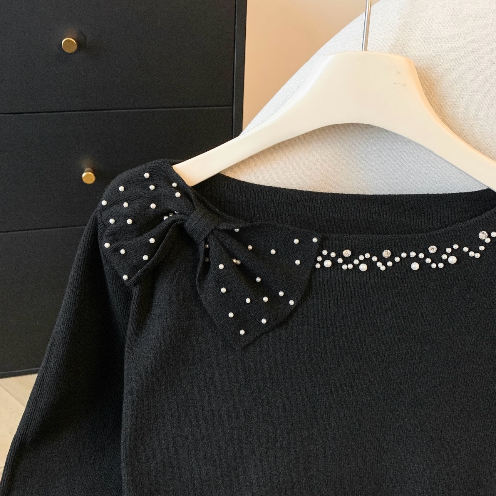 Pure lantern sleeve sweater for women