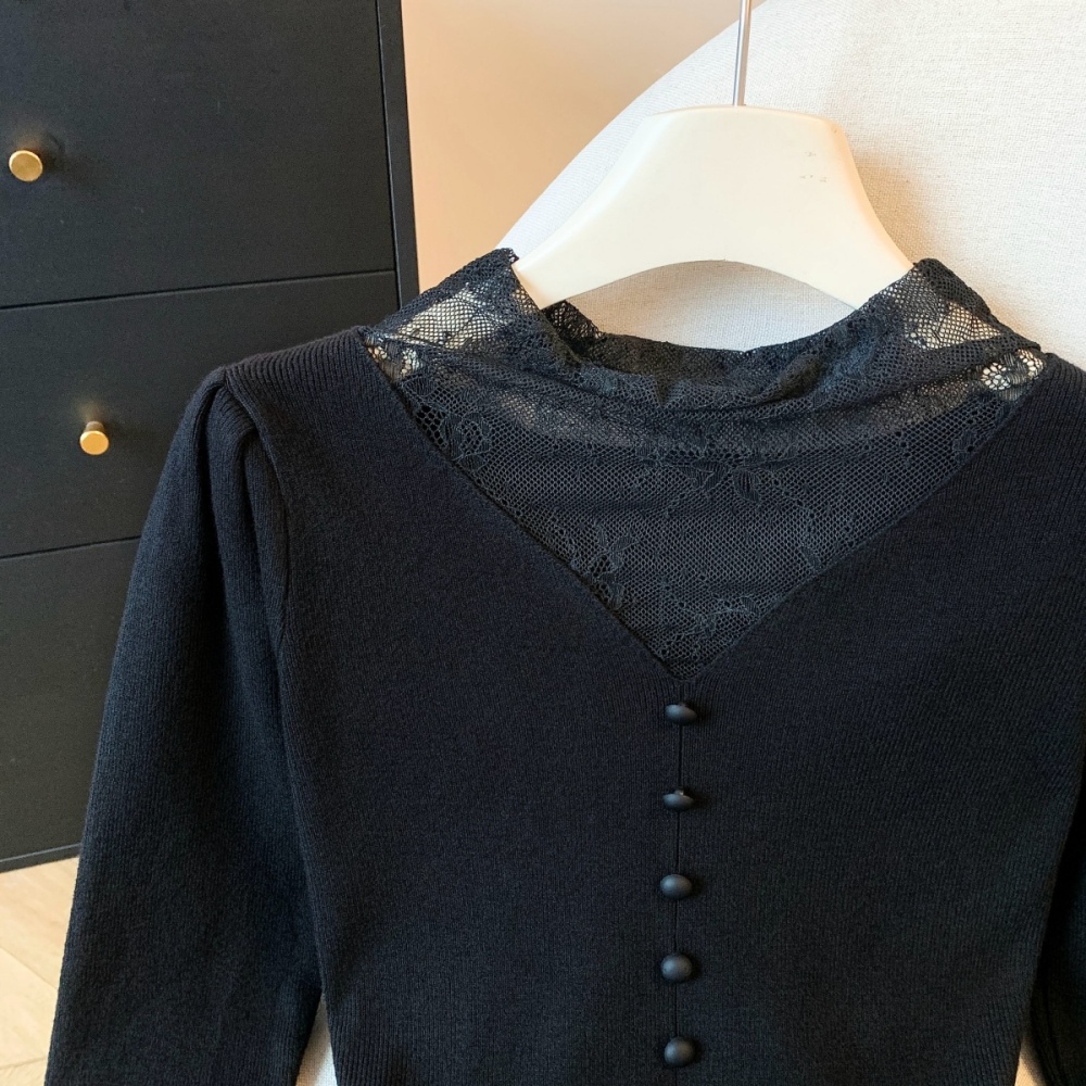 Autumn and winter sweater bottoming tops for women