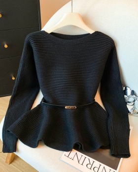 Light pinched waist tops lazy sweater for women