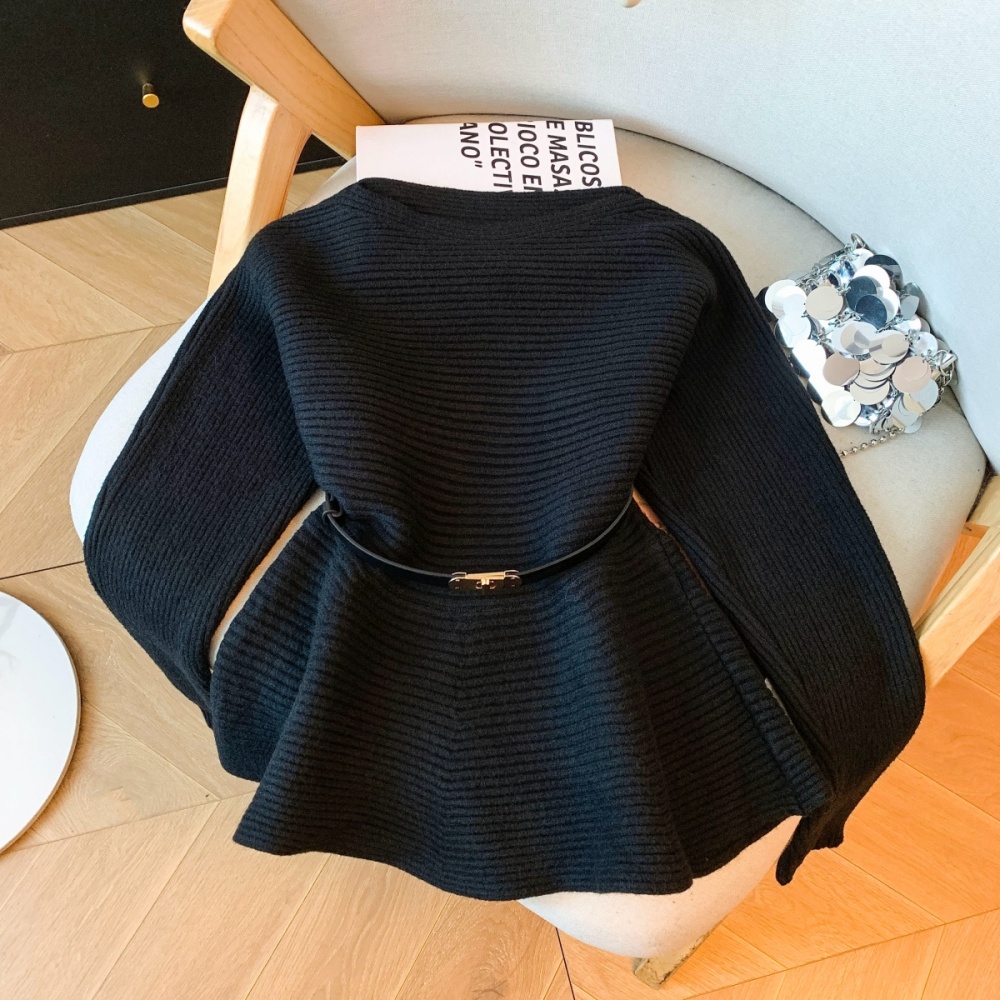 Light pinched waist tops lazy sweater for women