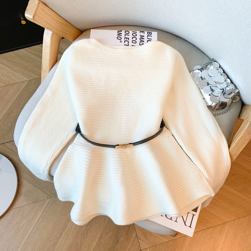 Light pinched waist tops lazy sweater for women