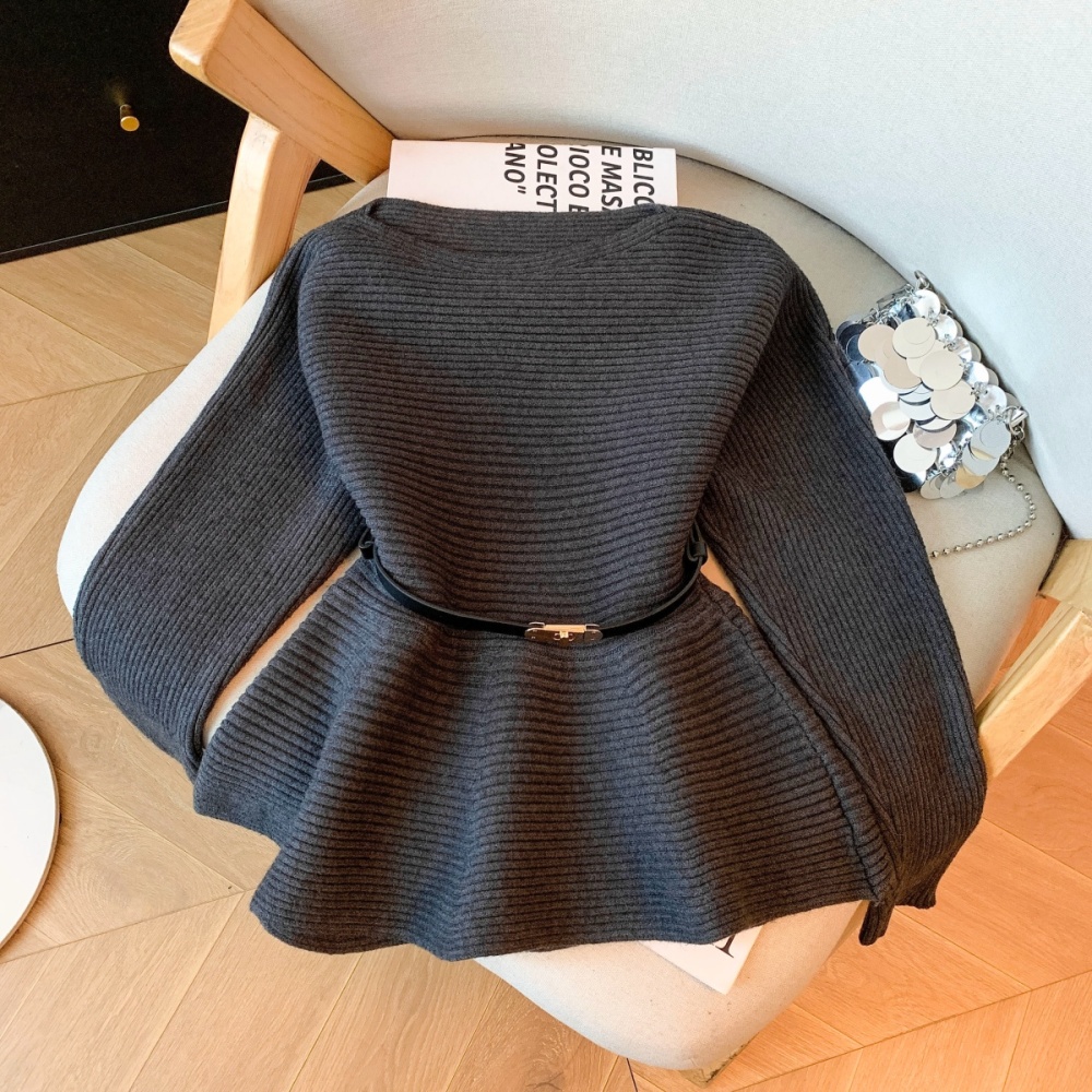 Light pinched waist tops lazy sweater for women