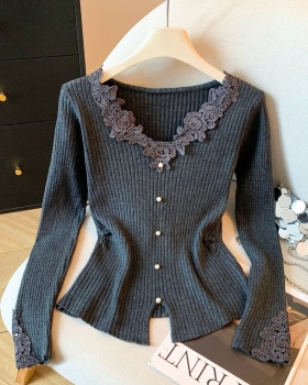 V-neck bottoming tops winter sweater for women