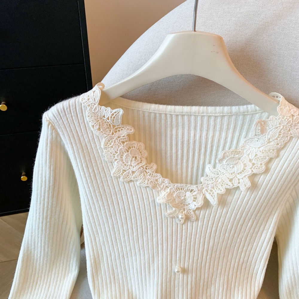 V-neck bottoming tops winter sweater for women