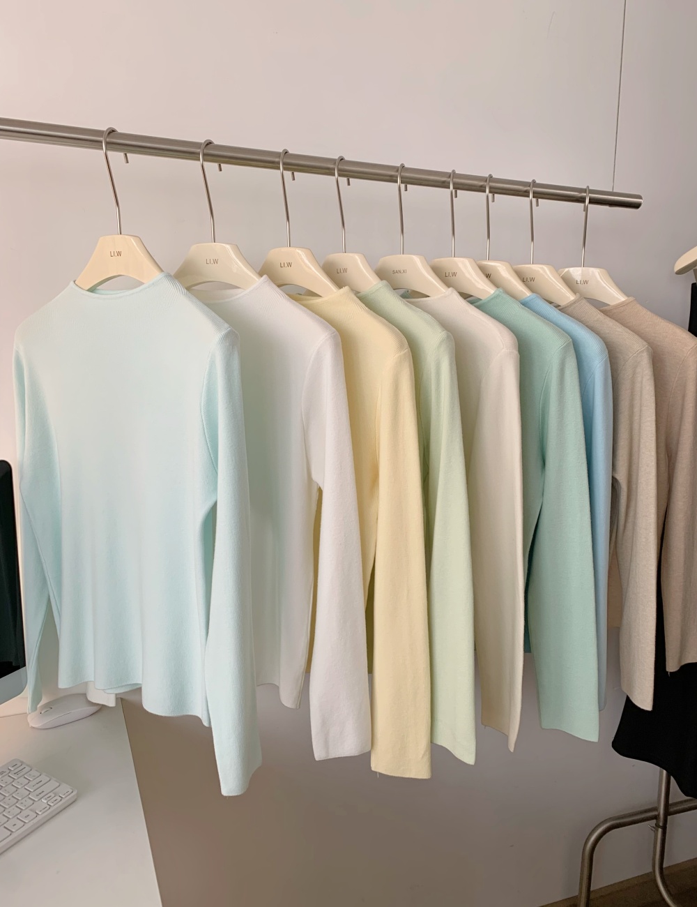 Lazy thermal tops half high collar knitted sweater for women