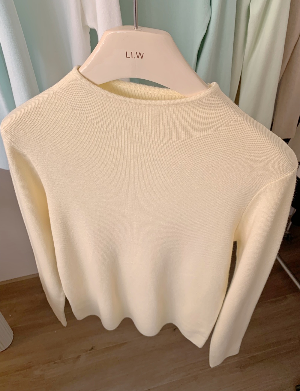 Lazy thermal tops half high collar knitted sweater for women