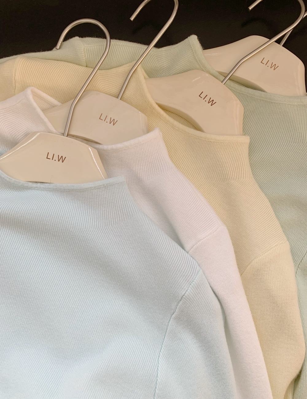 Lazy thermal tops half high collar knitted sweater for women