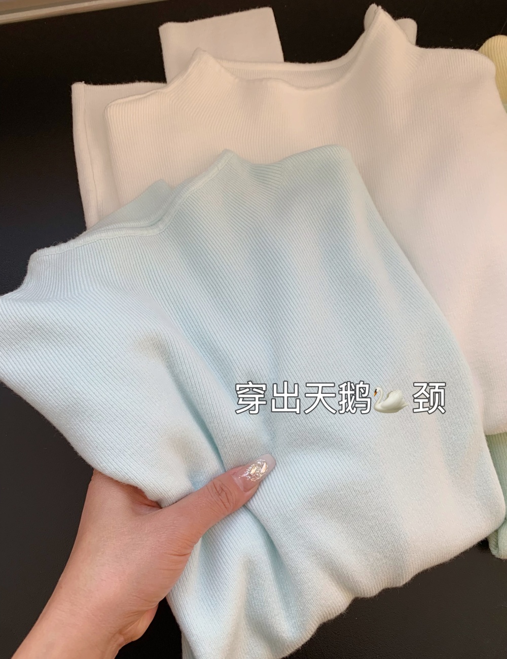 Lazy thermal tops half high collar knitted sweater for women