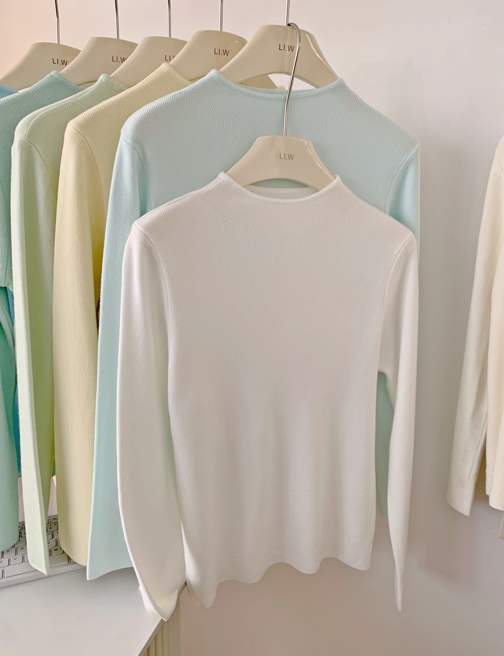 Lazy thermal tops half high collar knitted sweater for women