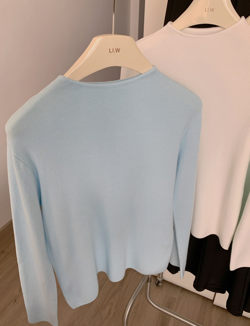 Lazy thermal tops half high collar knitted sweater for women