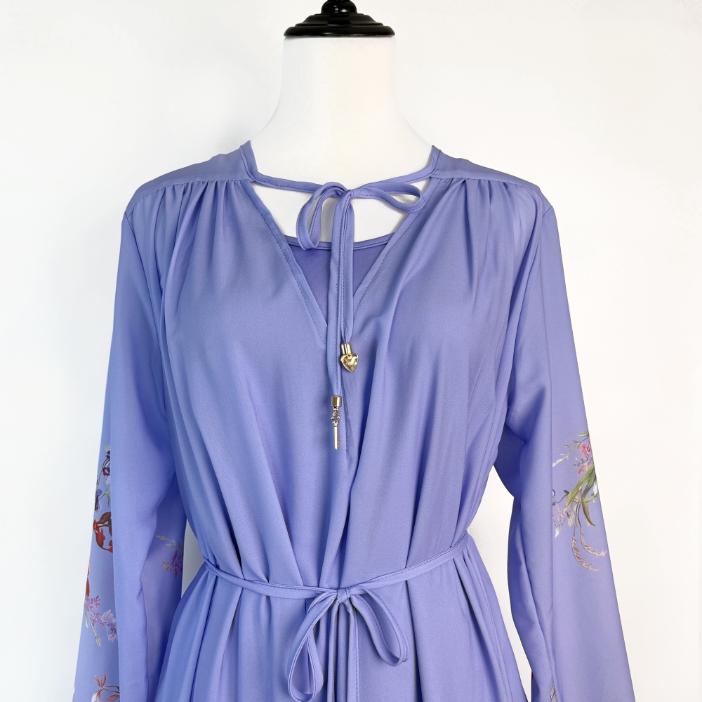 Loose printing dress Bohemian style vacation long dress