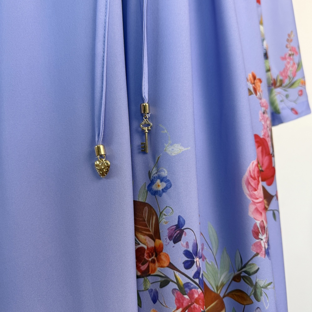 Loose printing dress Bohemian style vacation long dress