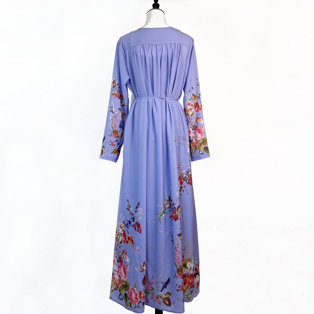 Loose printing dress Bohemian style vacation long dress