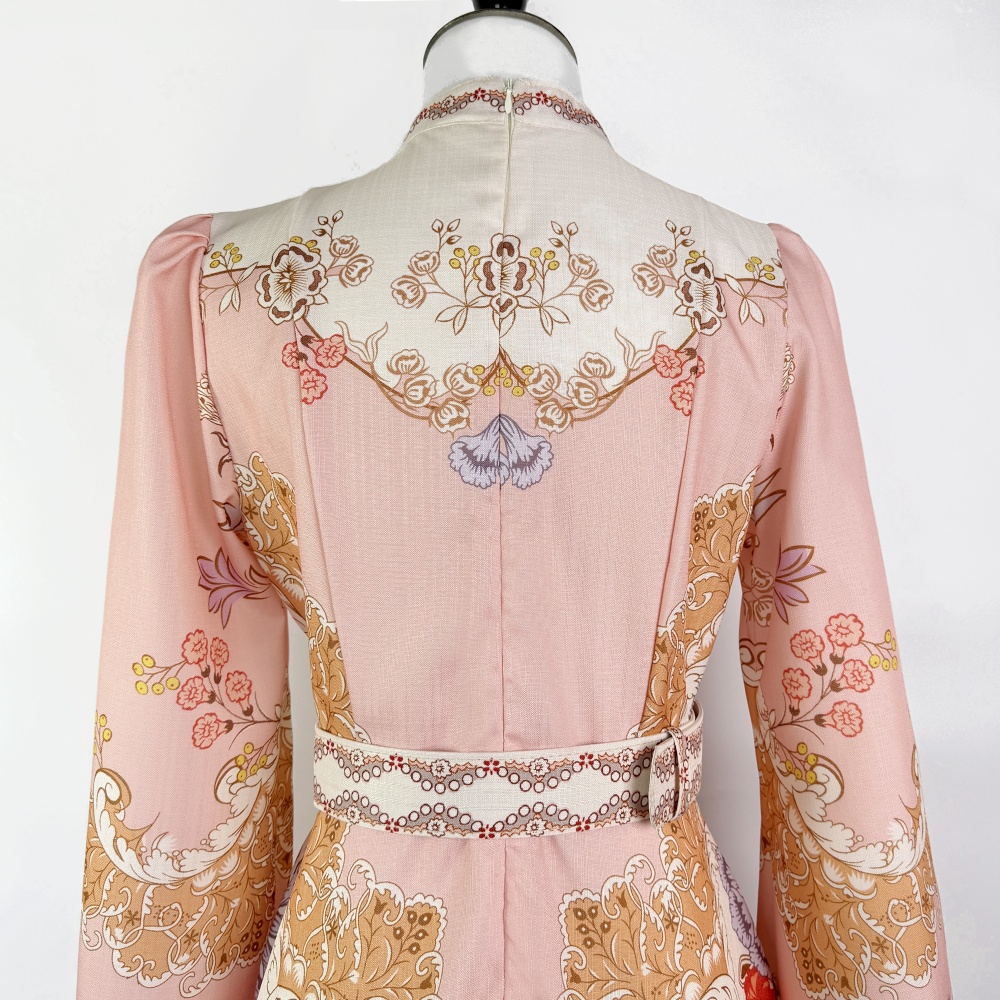 European style big skirt lantern sleeve dress