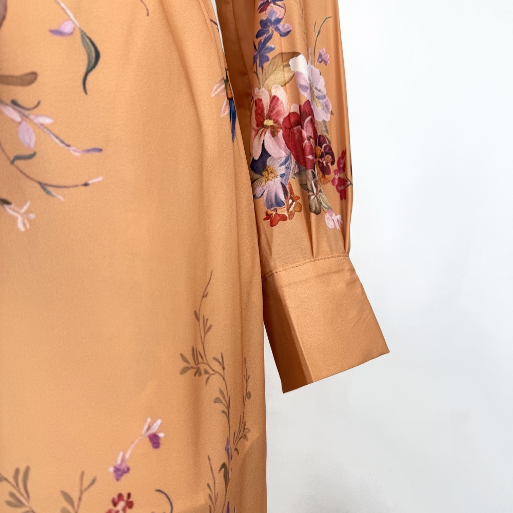 Loose vacation long pants frenum real silk corset a set