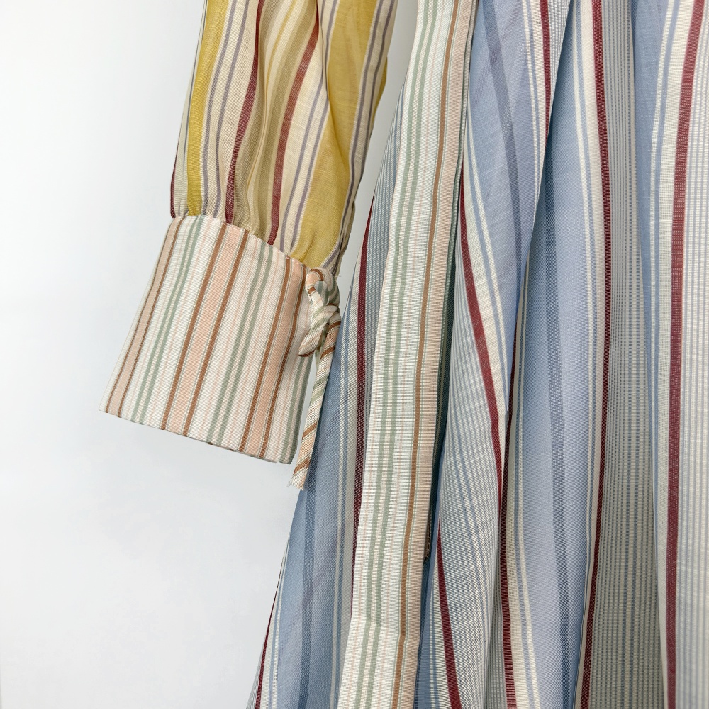 Irregular printing dress colors-bar shirt