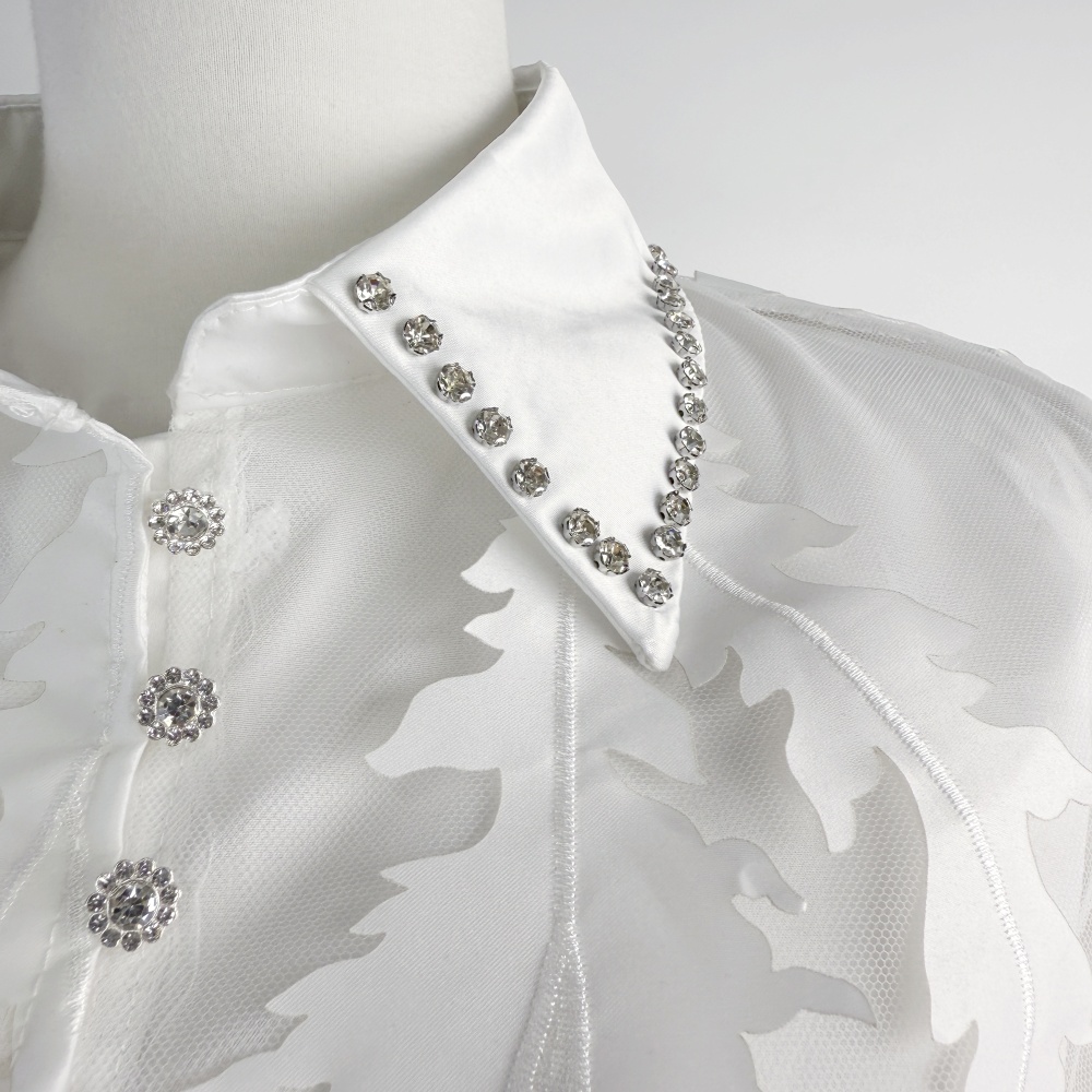 Splice gauze embroidery European style beading dress a set