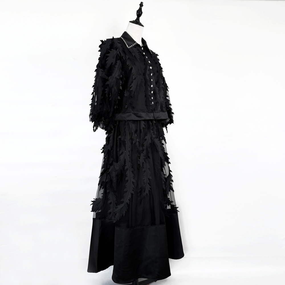 Splice gauze embroidery European style beading dress a set