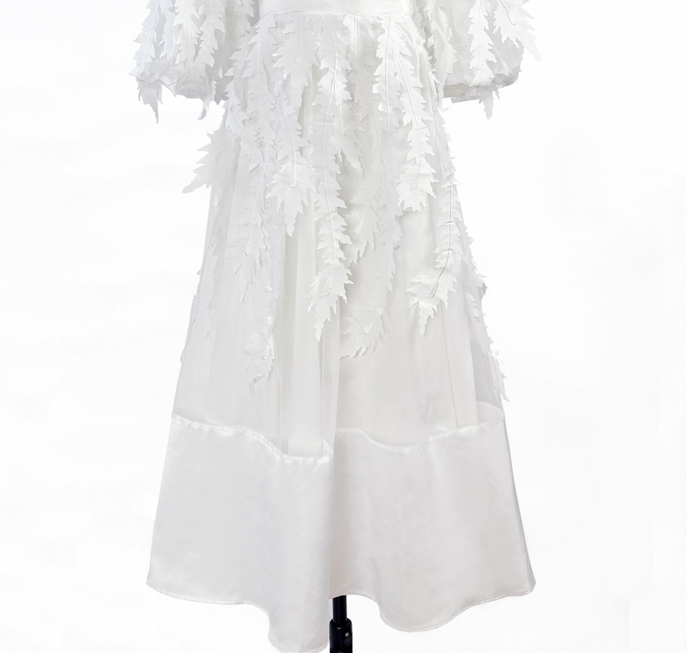 Splice gauze embroidery European style beading dress a set