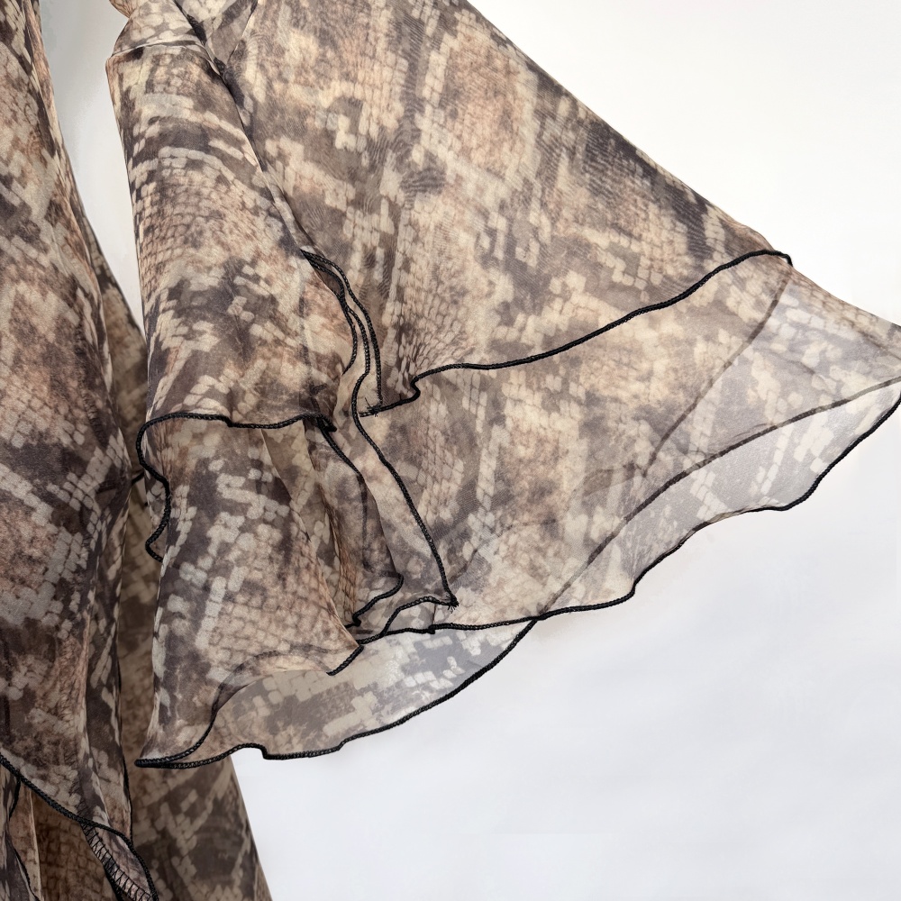 Serpentine lady elegant vacation printing long dress