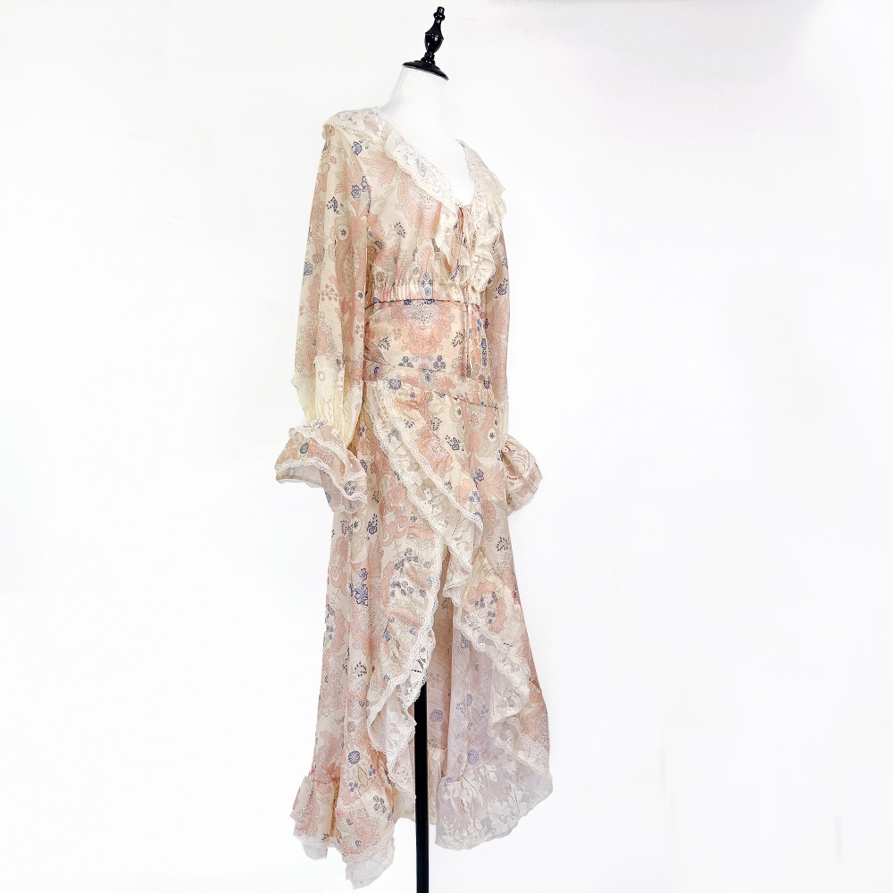 High waist light luxury tops long sleeve short skirt a set