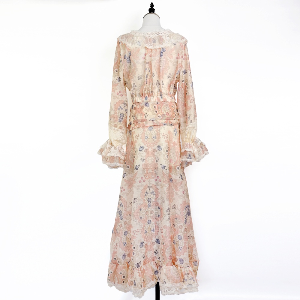 High waist light luxury tops long sleeve short skirt a set