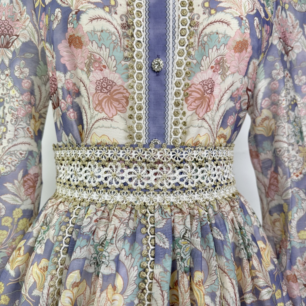 High waist long sleeve shirt lapel skirt a set