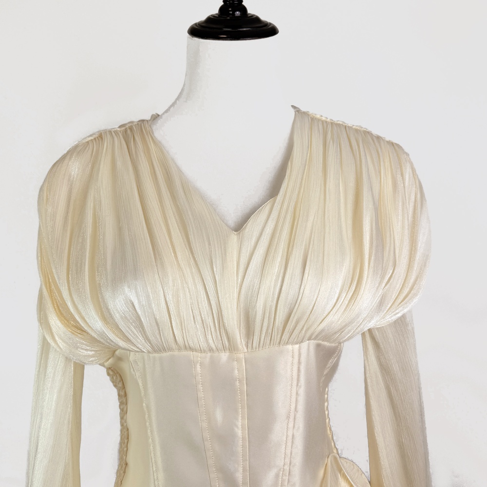 Lotus leaf edges elegant temperament slim stereoscopic dress